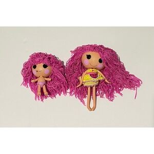 2013 MGA Lalaloopsy Crumbs Sugar Cookie Doll Pink Yarn Hair and Outfit Set Two